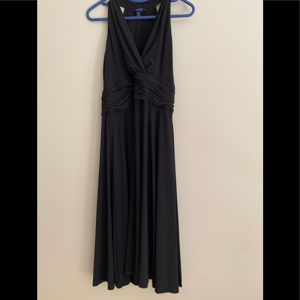 Chaps black dress. Size large